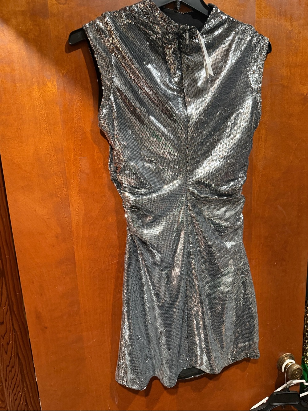 Michael Kors Silver Sequin Mini Dress